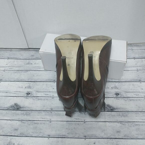 Boots Booties Jonak Brown Size 38 US 7-7.5 - Picture 5 of 10